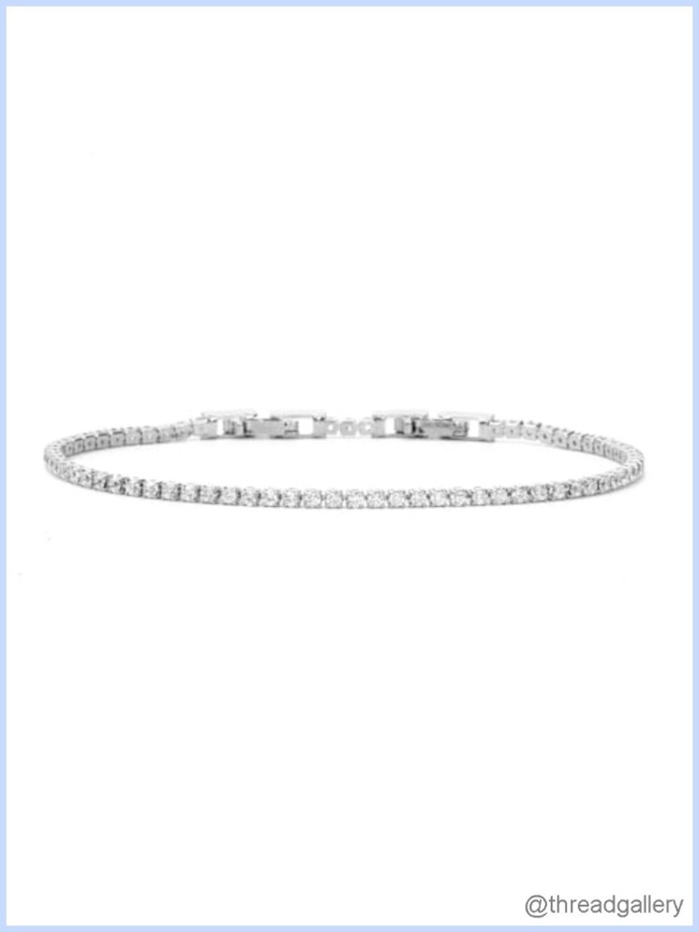 Dainty 14K Gold Plated CZ Tennis Bracelet Sparkly Rhinestone Chain